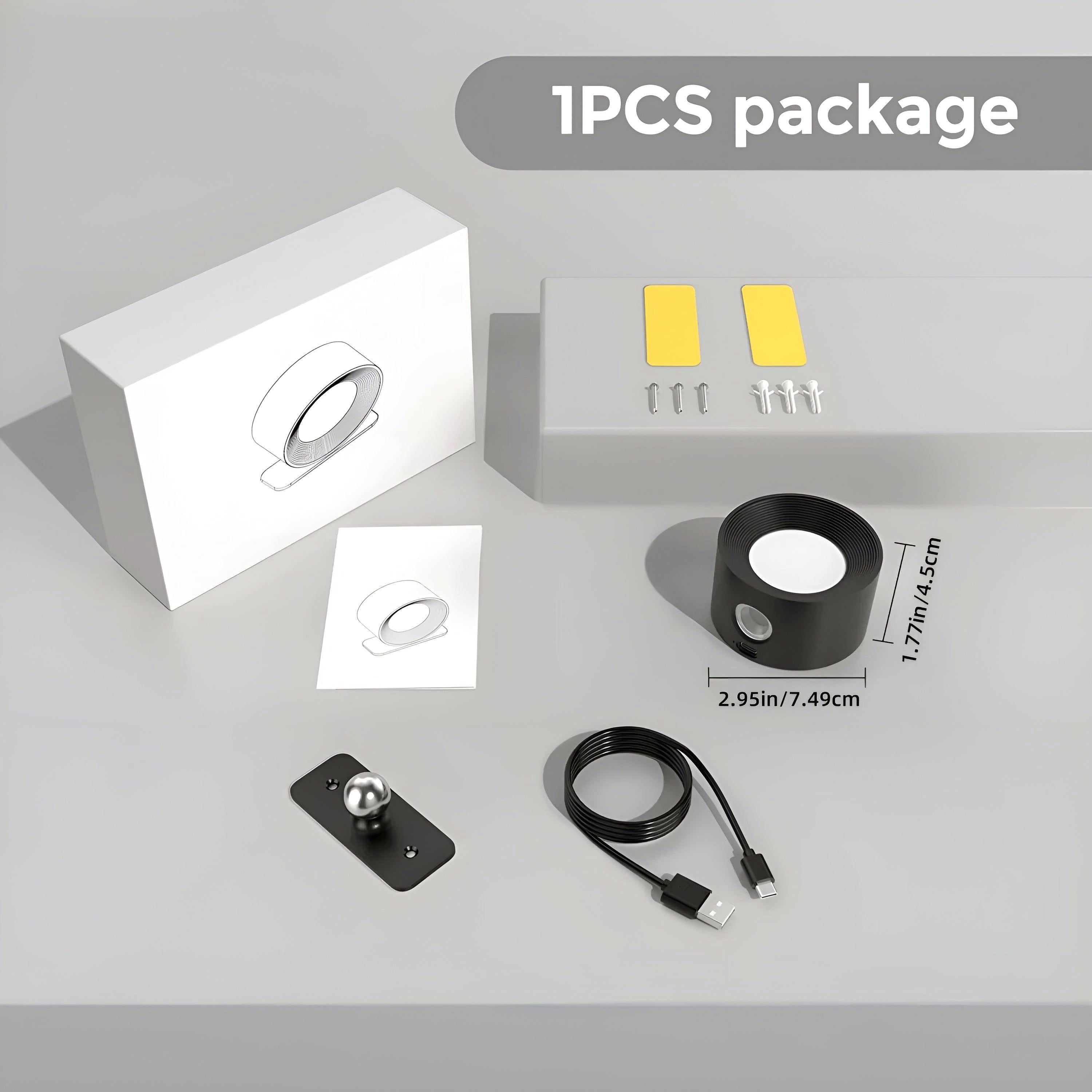 Elegant Lumos Wall Lamp – Wireless & 360° Adjustable