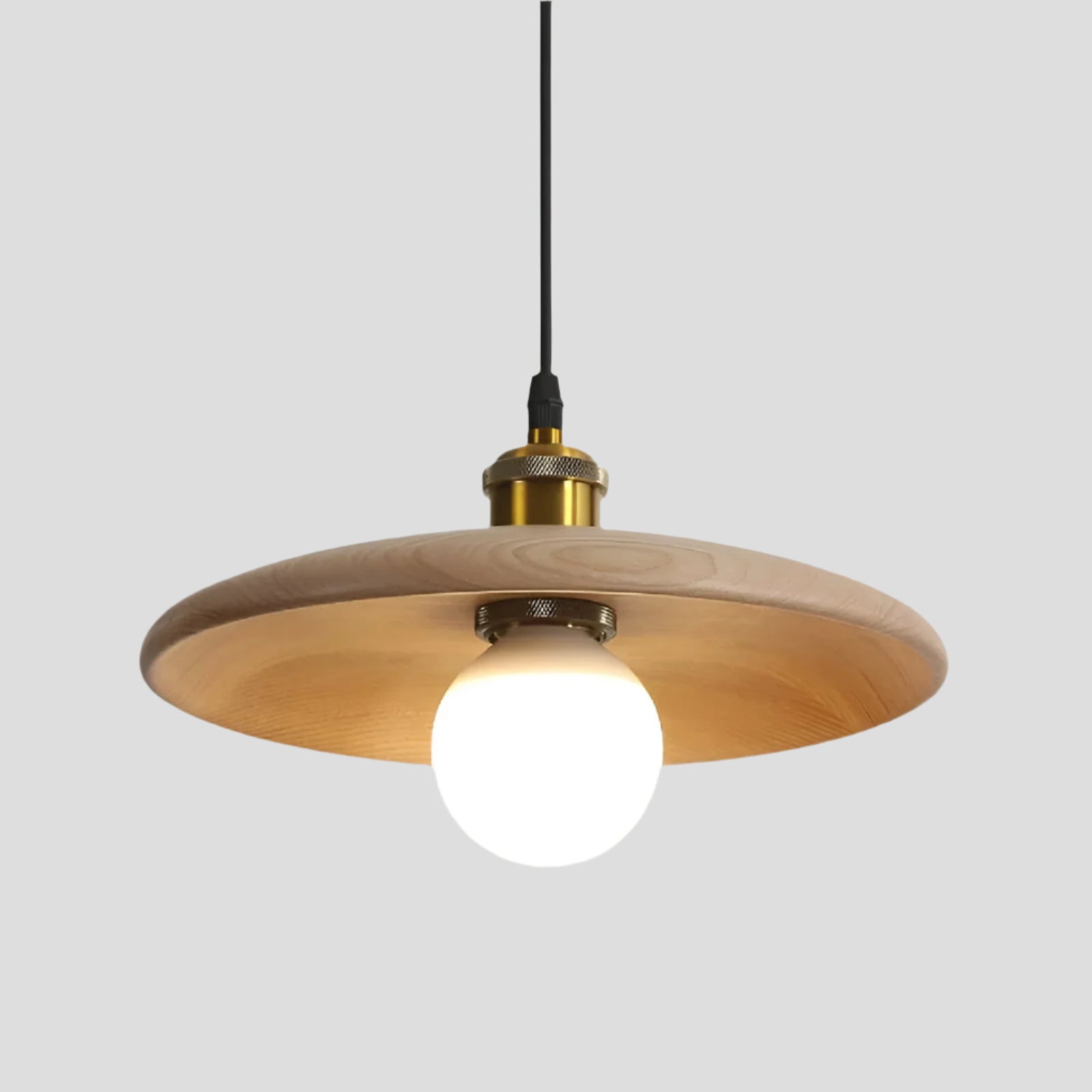 Scandinavian Elegance: Lunaro Wooden Pendant Lamp