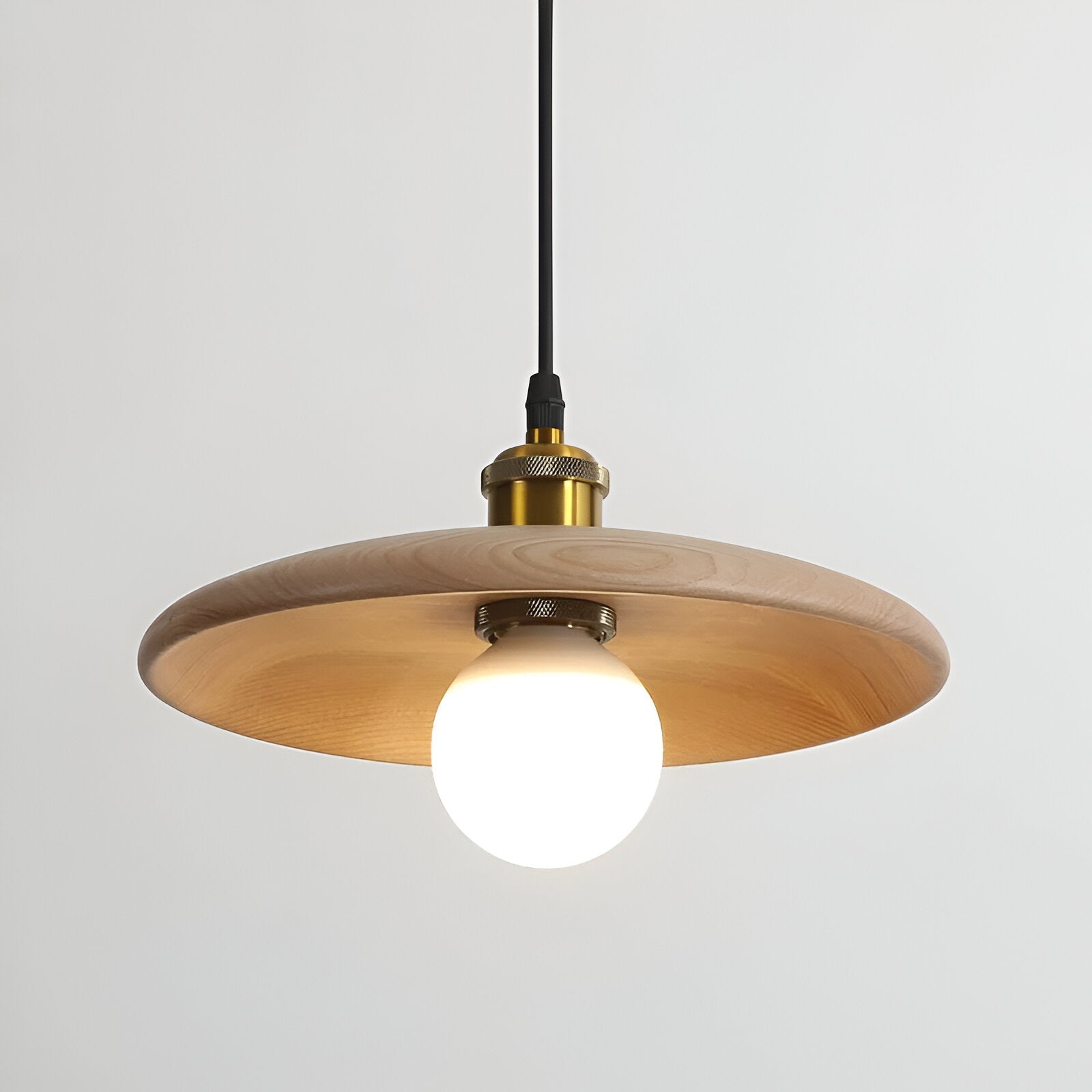 Scandinavian Elegance: Lunaro Wooden Pendant Lamp