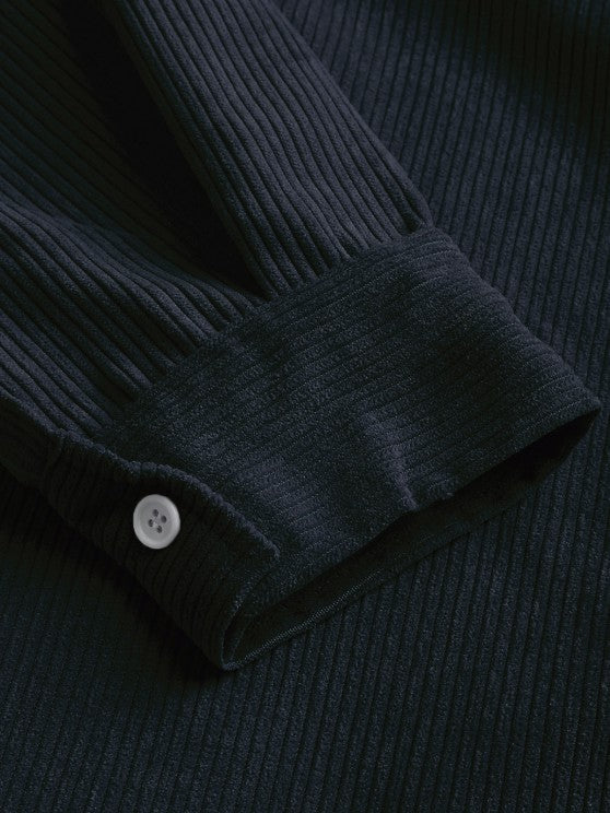 Herre-sæt i corduroy – forfra – kaffe