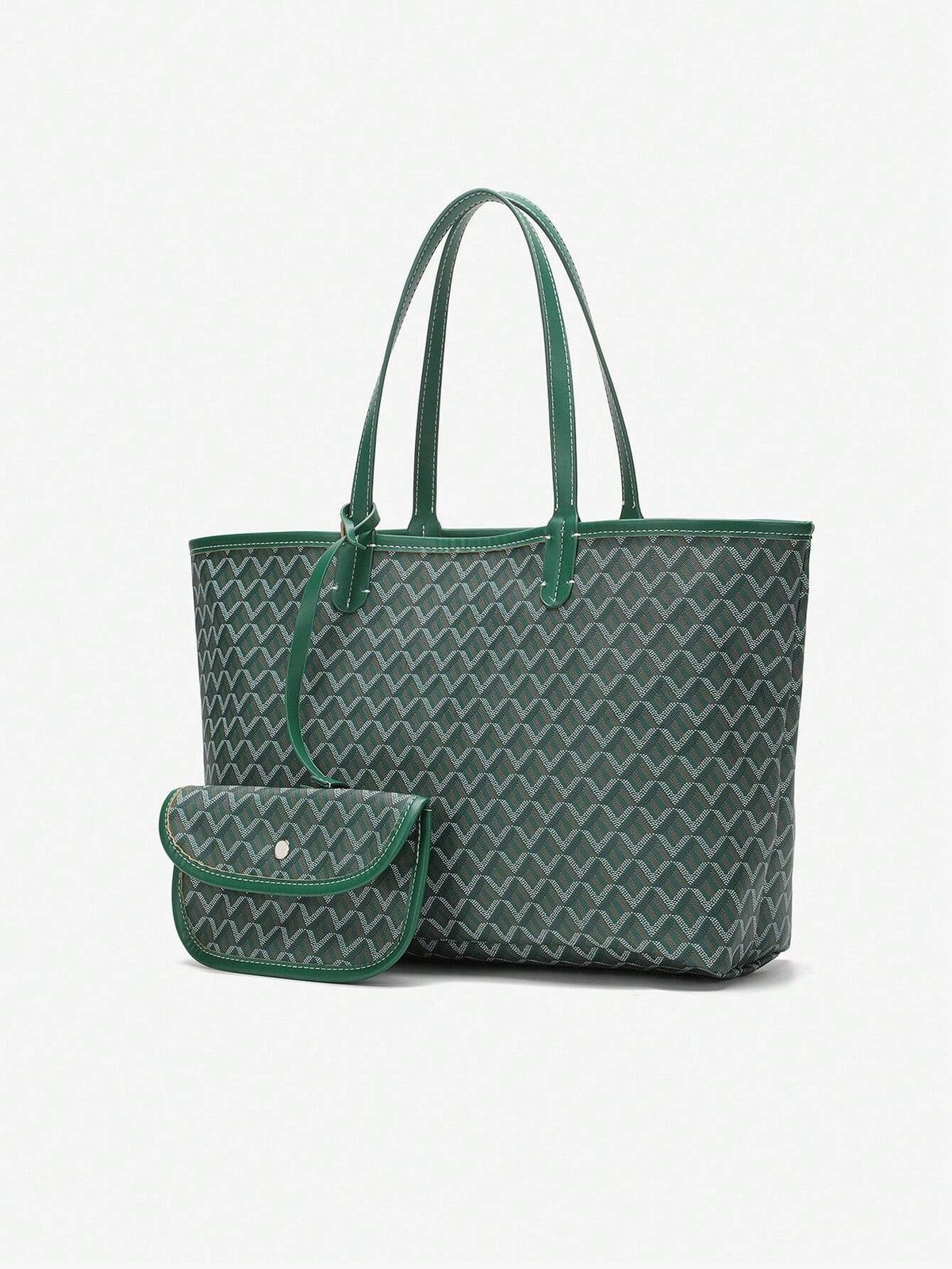 Stor tote bag i PVC til damer – forfra