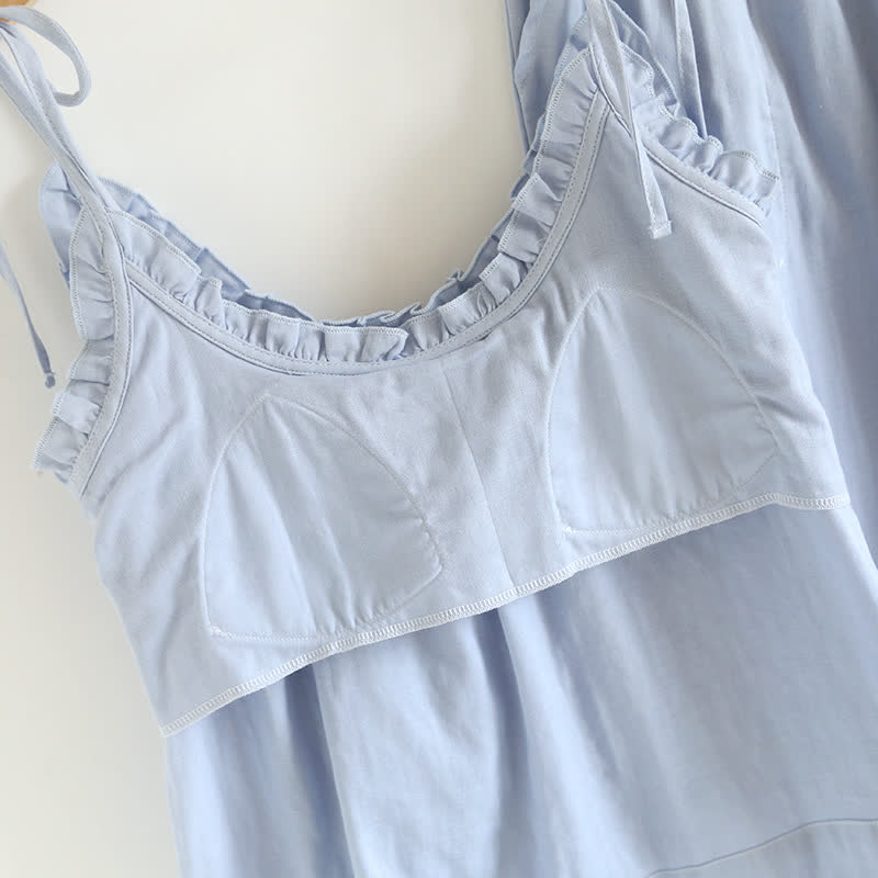 Bomuld pyjamas dame – lange bukser set bagfra