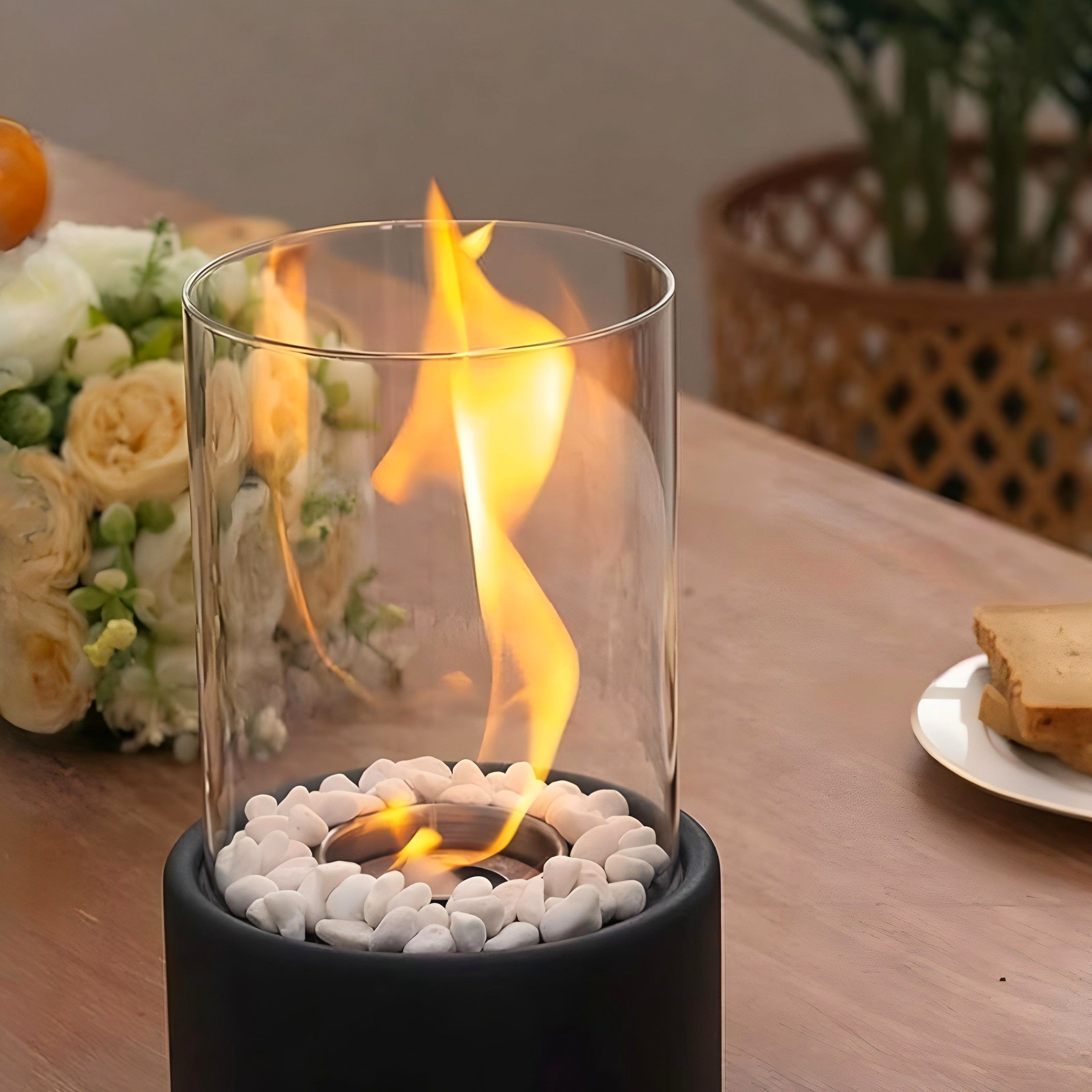 NordFlamme Table Fireplace – Elegant Bioethanol Ambiance