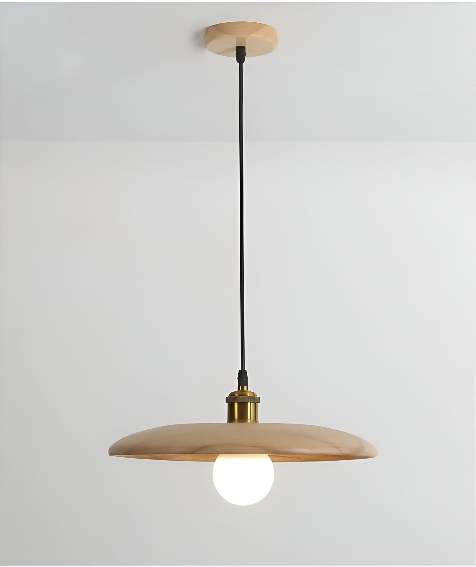 Scandinavian Elegance: Lunaro Wooden Pendant Lamp