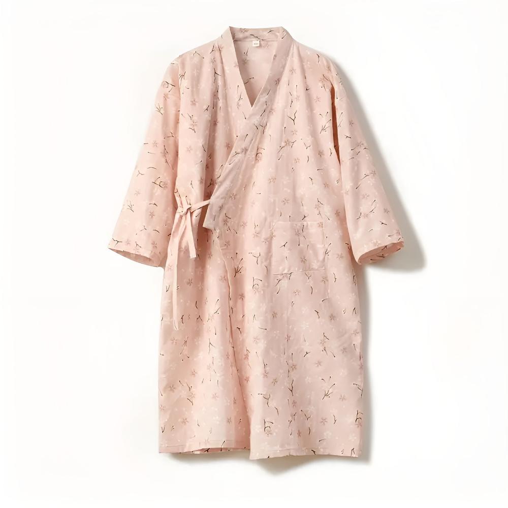 Elegant badekåbe i kimono-design