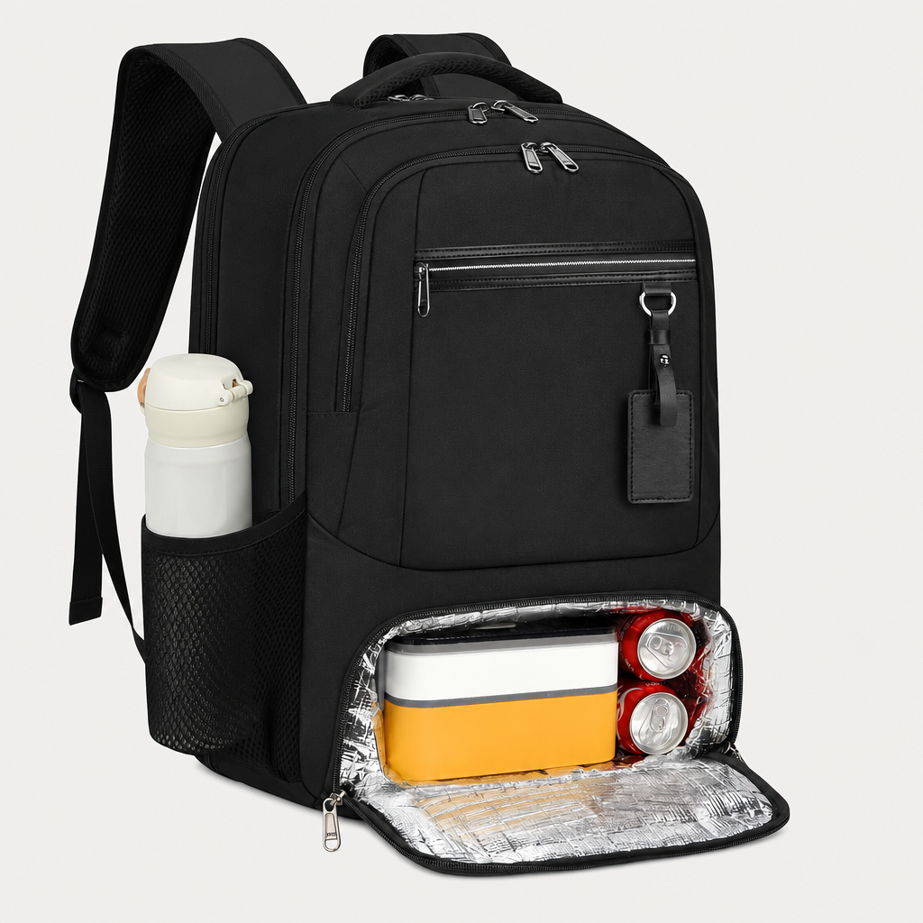 Vandtæt rygsæk set bagfra med ergonomiske skulderremme