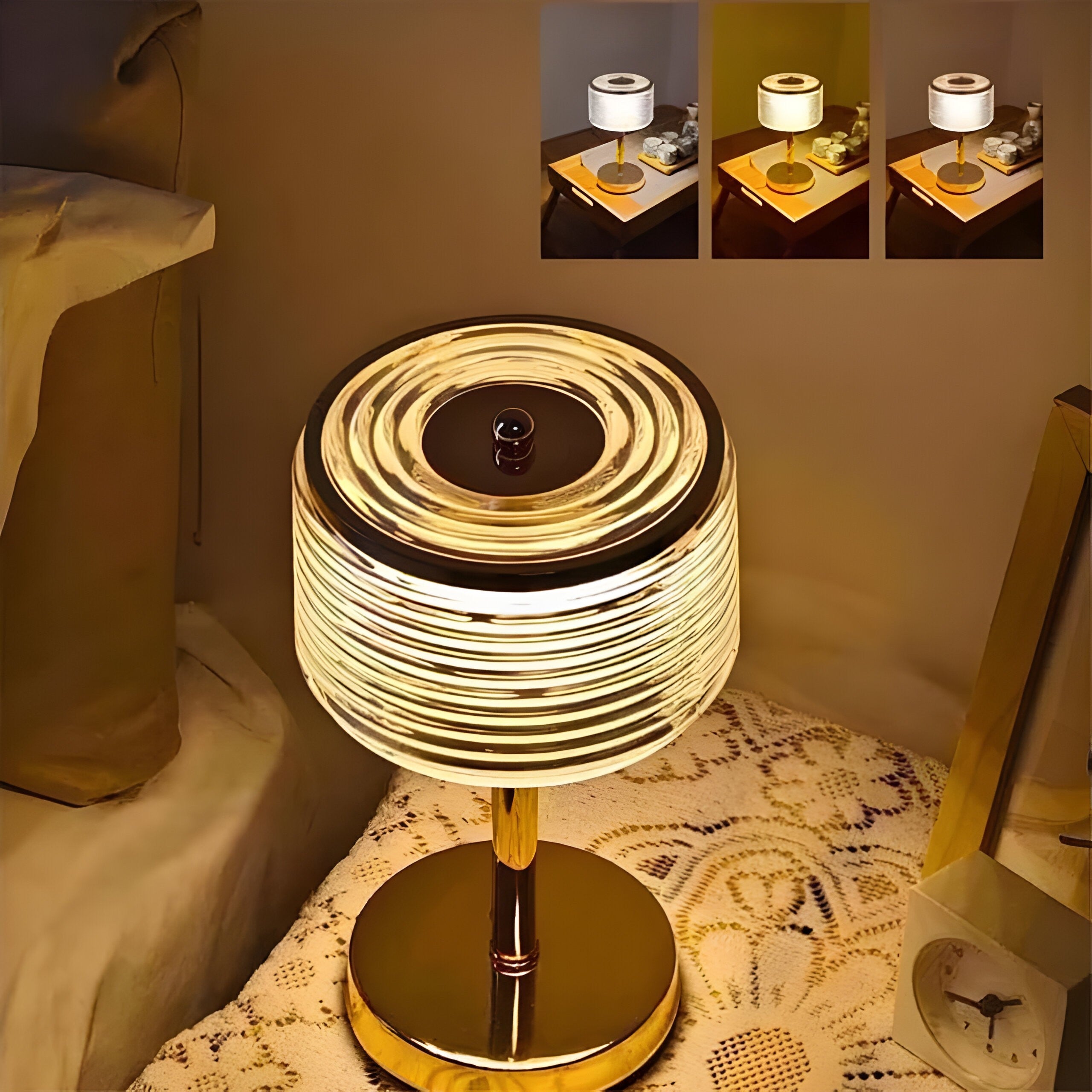Elegant LED Ring Table Lamp - Hjalda