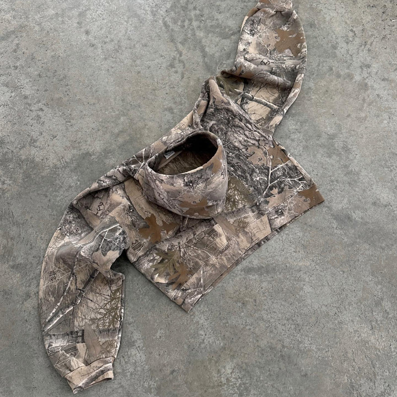 Isoleret camo hoodie til friluftsliv