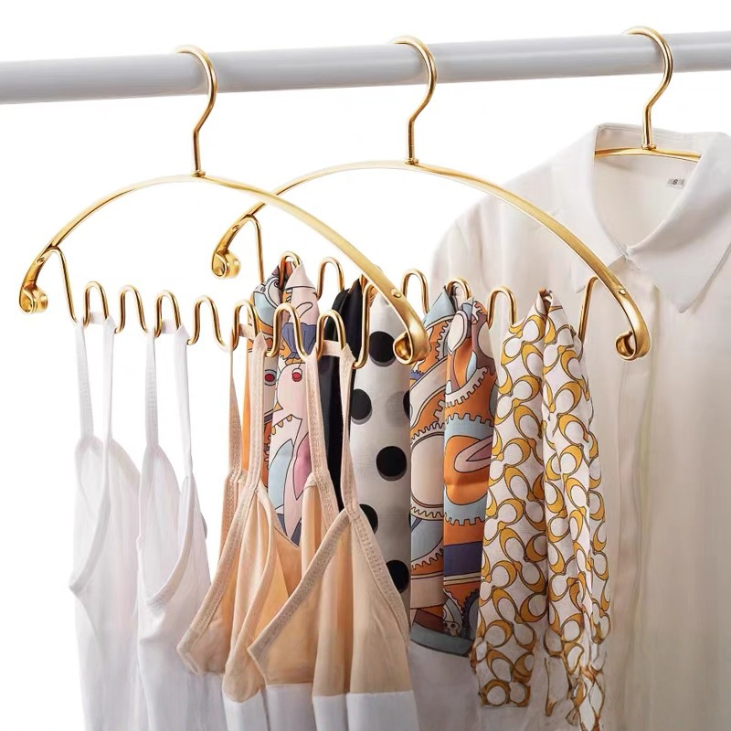 Bølgeformede Metalbøjler - Holdbare Tøjopbevaringsløsninger i Aluminiumslegering til Effektiv Garderobeorganisering 3