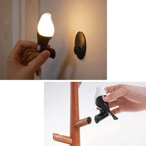 Bordlampe Uden Ledning – Elegant Trædesign med Bevægelsessensor til Praktisk Belysning i Hjemmet 2