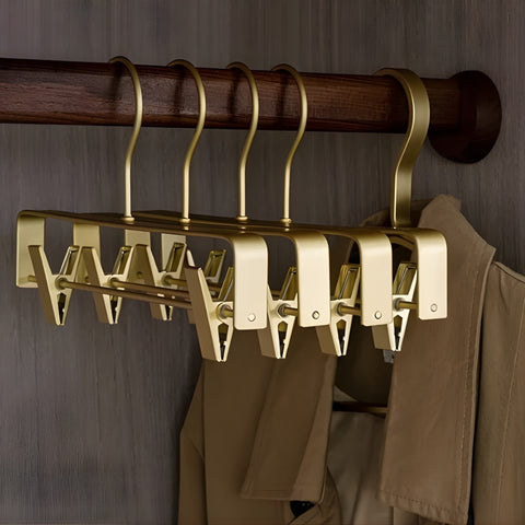 Bukseclips Sæt i Aluminium – Pladsbesparende Clips til Bukser og Nederdele | Elegant og Holdbart Design 1