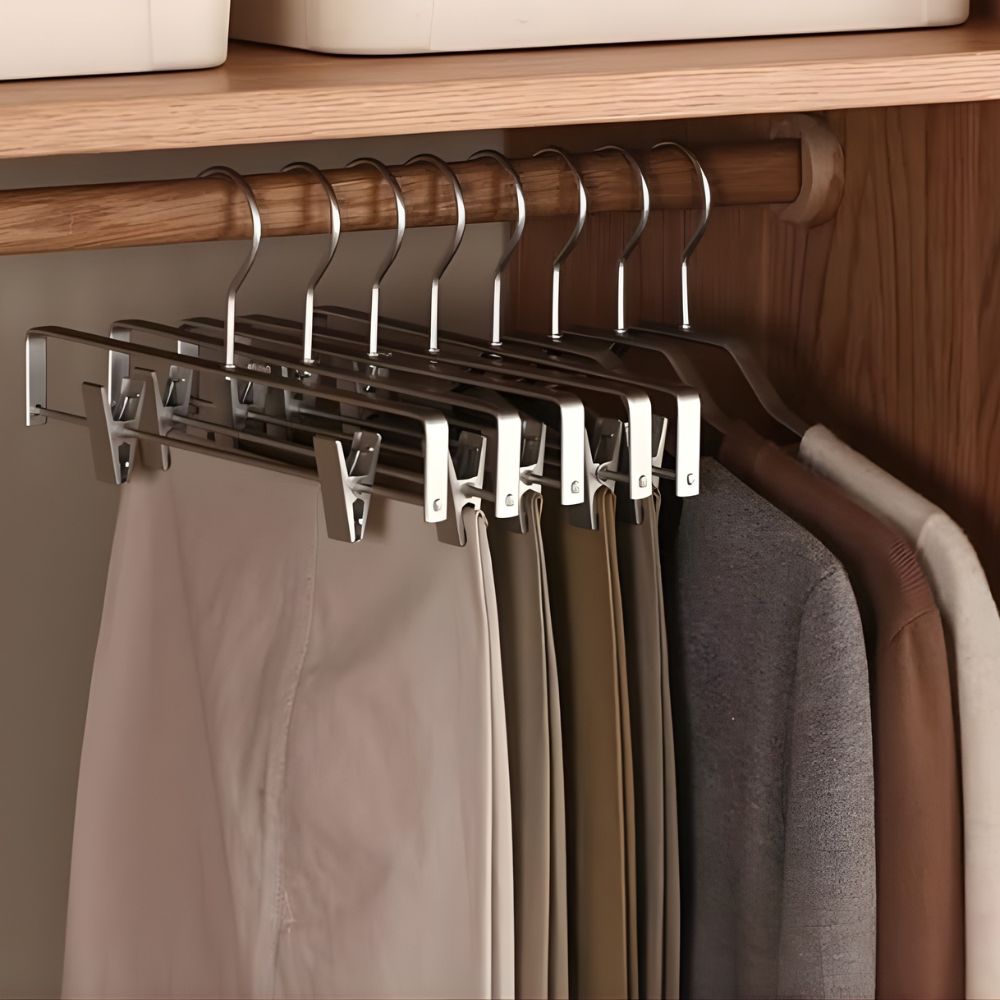 Bukseclips Sæt i Aluminium – Pladsbesparende Clips til Bukser og Nederdele | Elegant og Holdbart Design 4