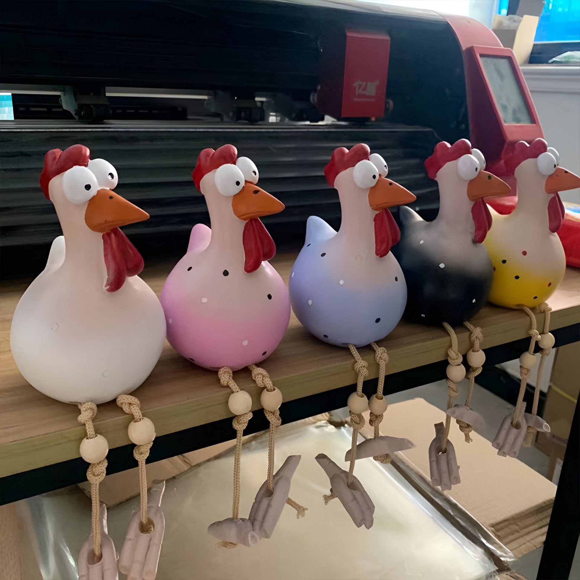 Cluckoo Vejrbestandig Kylling Statue – Legende Design til Have og Terrasse Dekoration 2