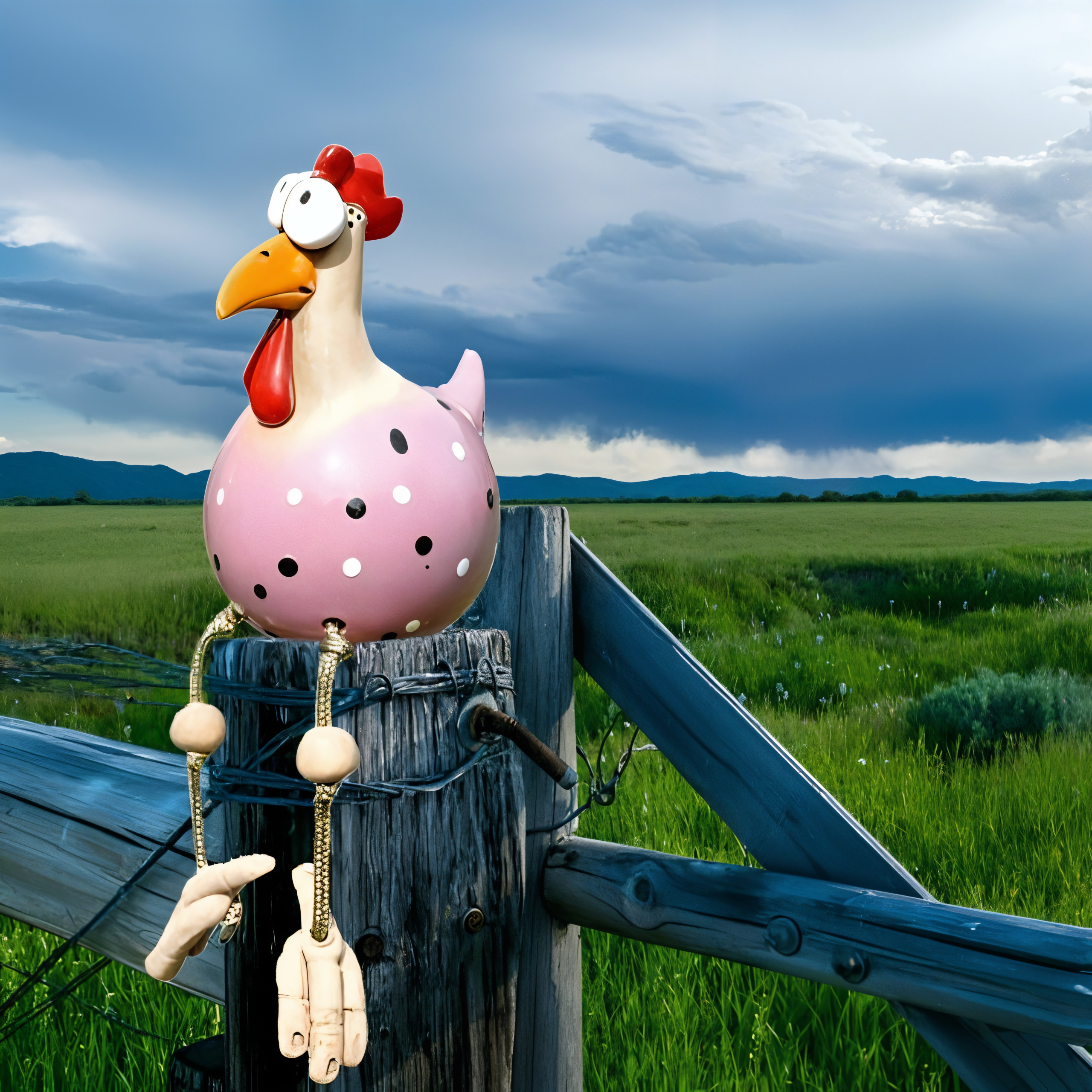 Cluckoo Vejrbestandig Kylling Statue – Legende Design til Have og Terrasse Dekoration 8