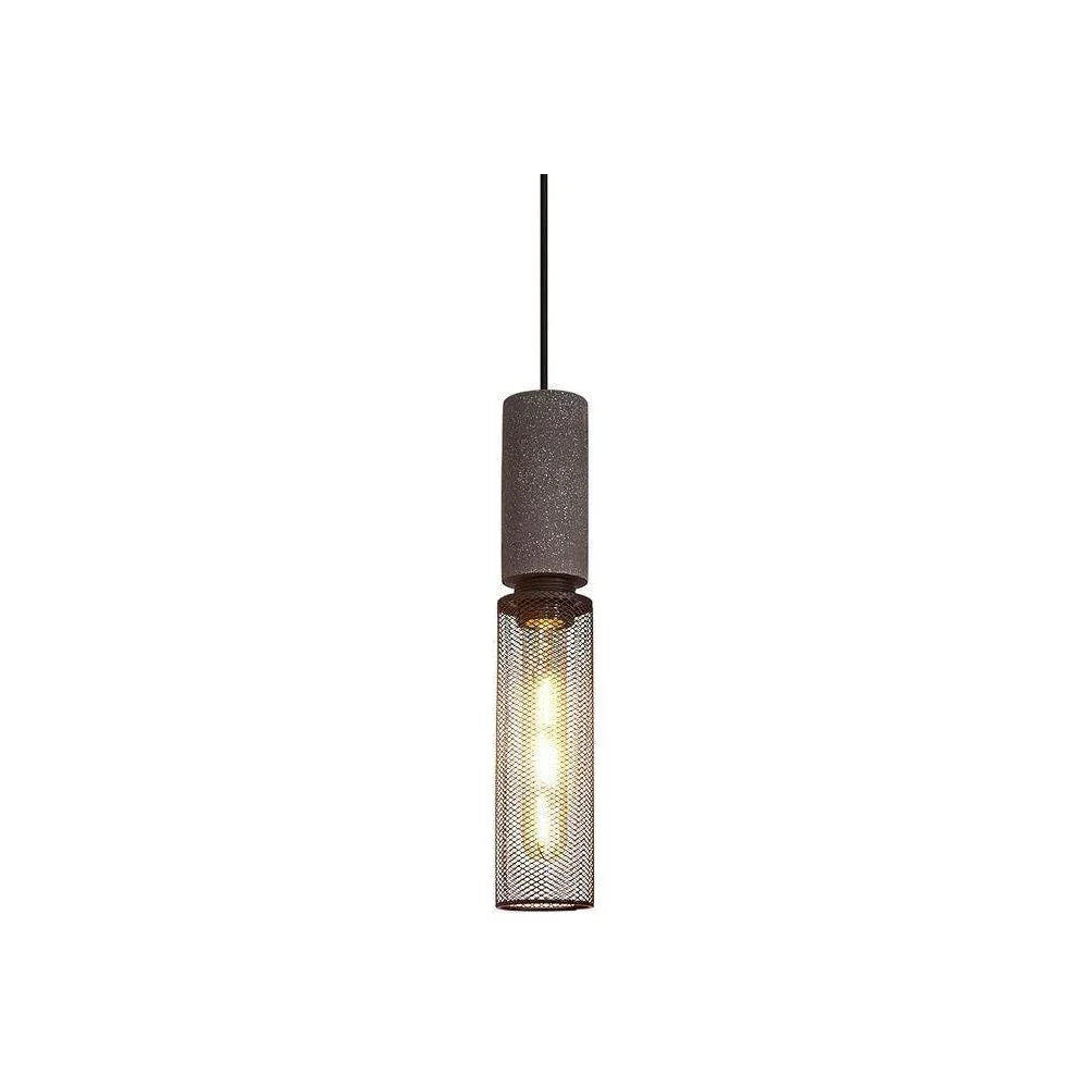 Akselund Pendellampe – Nordisk Vintage Loftlampe i Cement og Metal - Lioren
