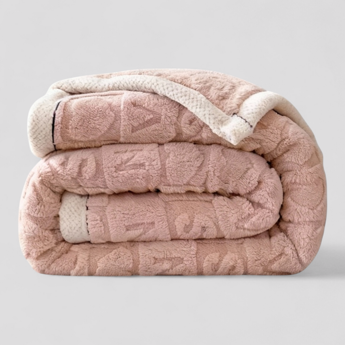 Blødt hyggetæppe i rosa fleece