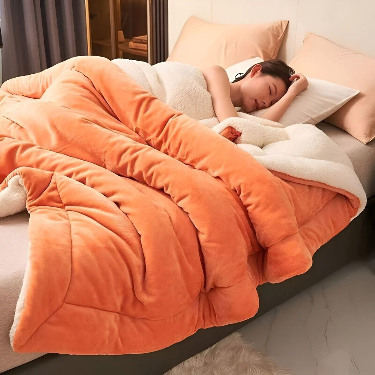 DoubleComfort Tæppe – Hyggeligt, Varmt Dobbeltlaget Fleeceplaid