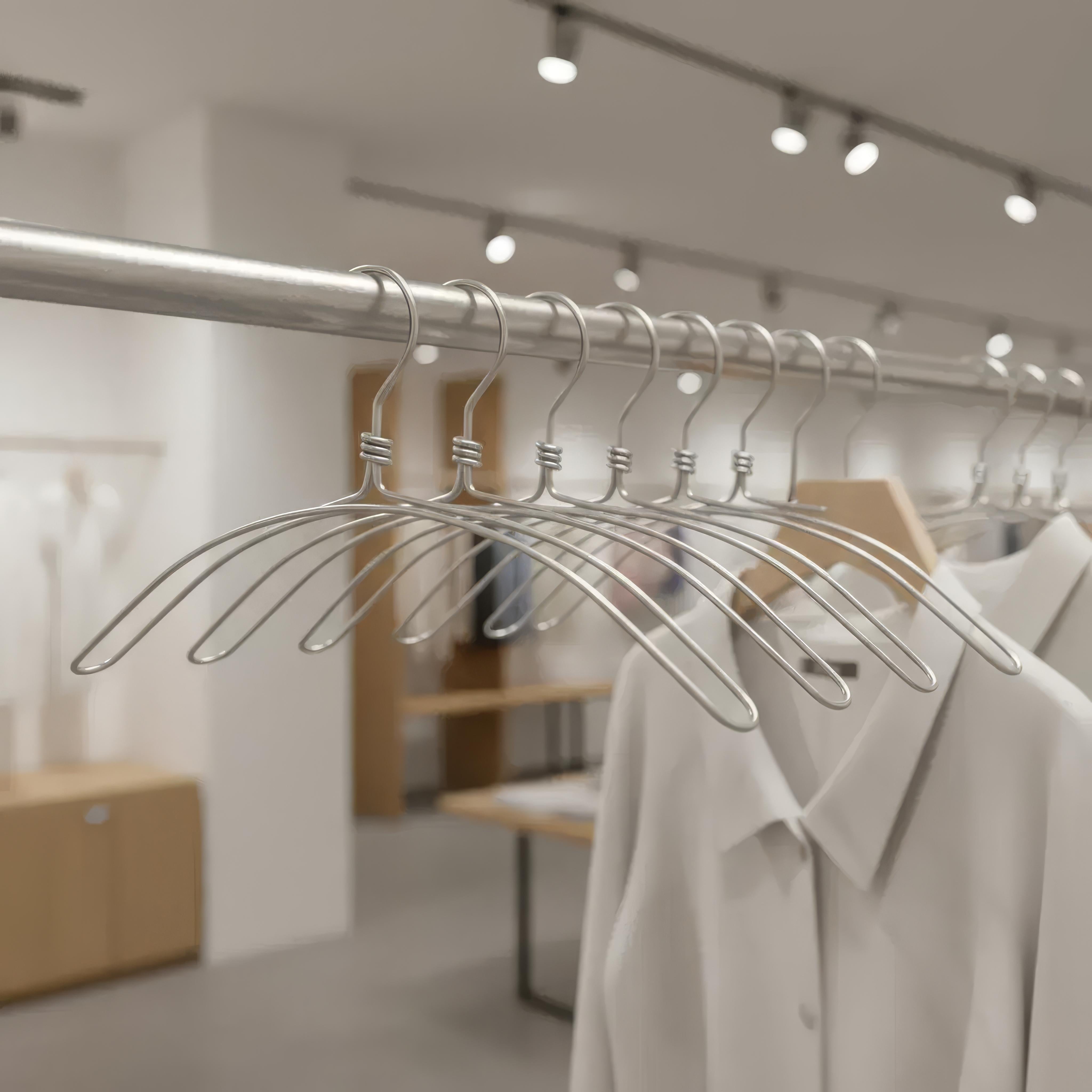 Ekstra Brede Metalbøjler – Holdbare Aluminiumsbøjler til Elegant Garderobeorganisering | Perfekt Skulderstøtte 7