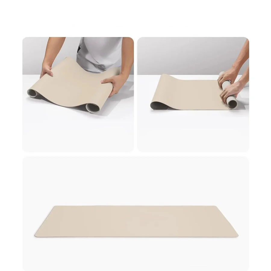 Skrivebordsunderlag i størrelsen 90x40 cm på lille skrivebord