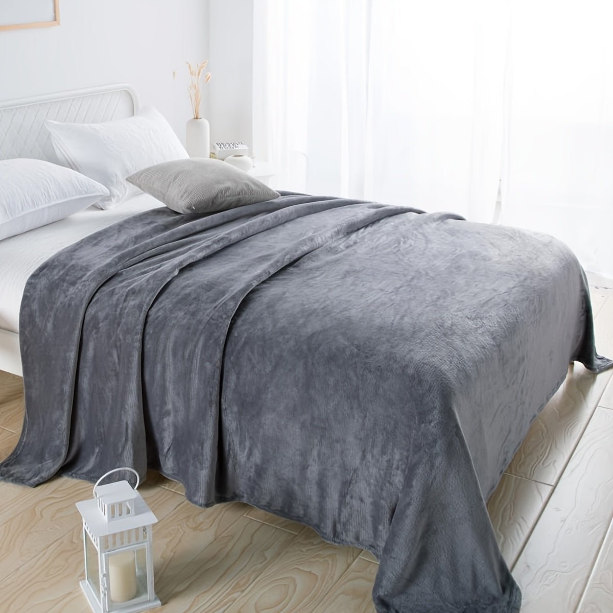 Fluffy Tæppe i Blødt Polyester – Komfortabelt og Alsidigt Tæppe til Sofa og Seng, Perfekt til Alle Sæsoner 2