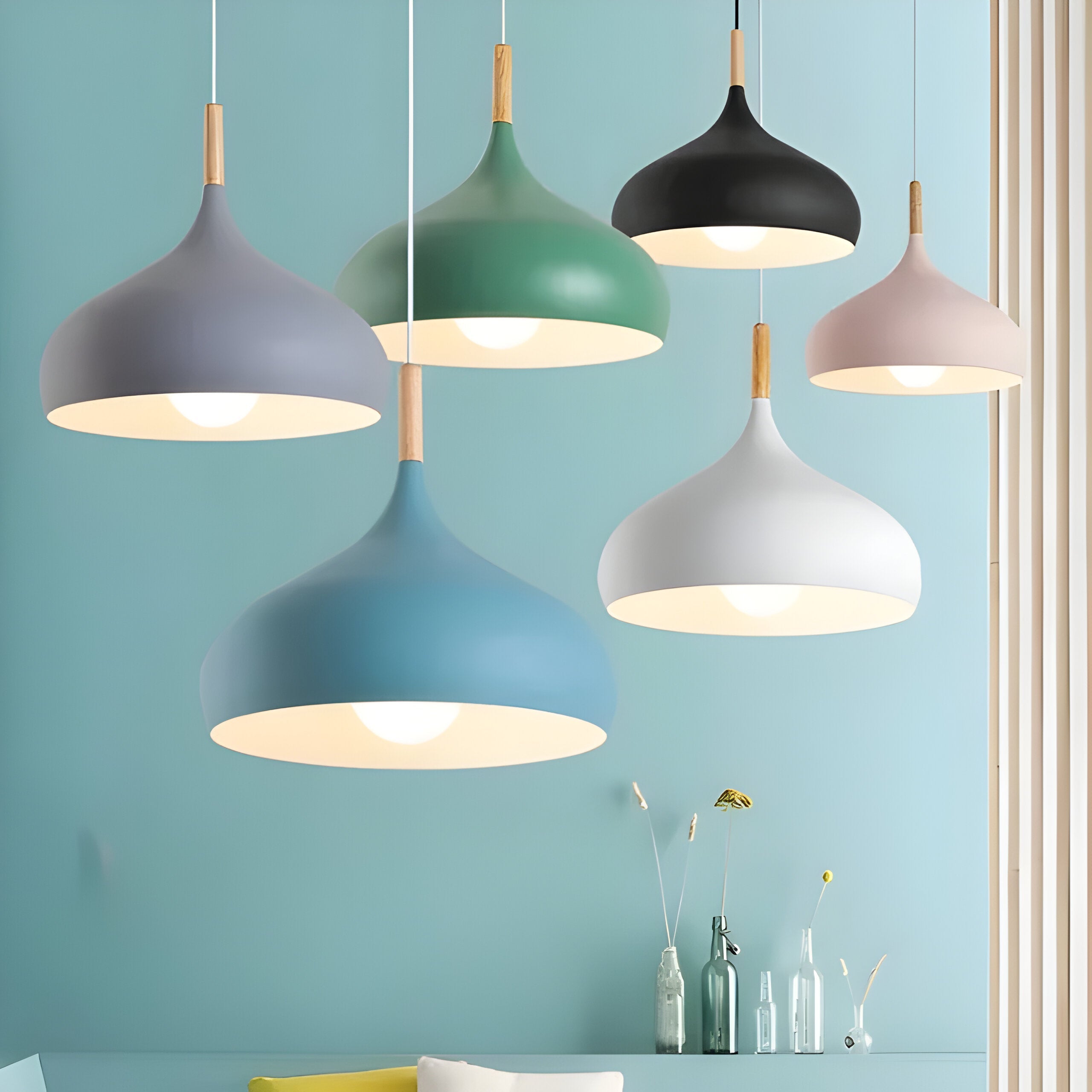 Elegant Macaron LED Pendant Light - Modern Home Illumination
