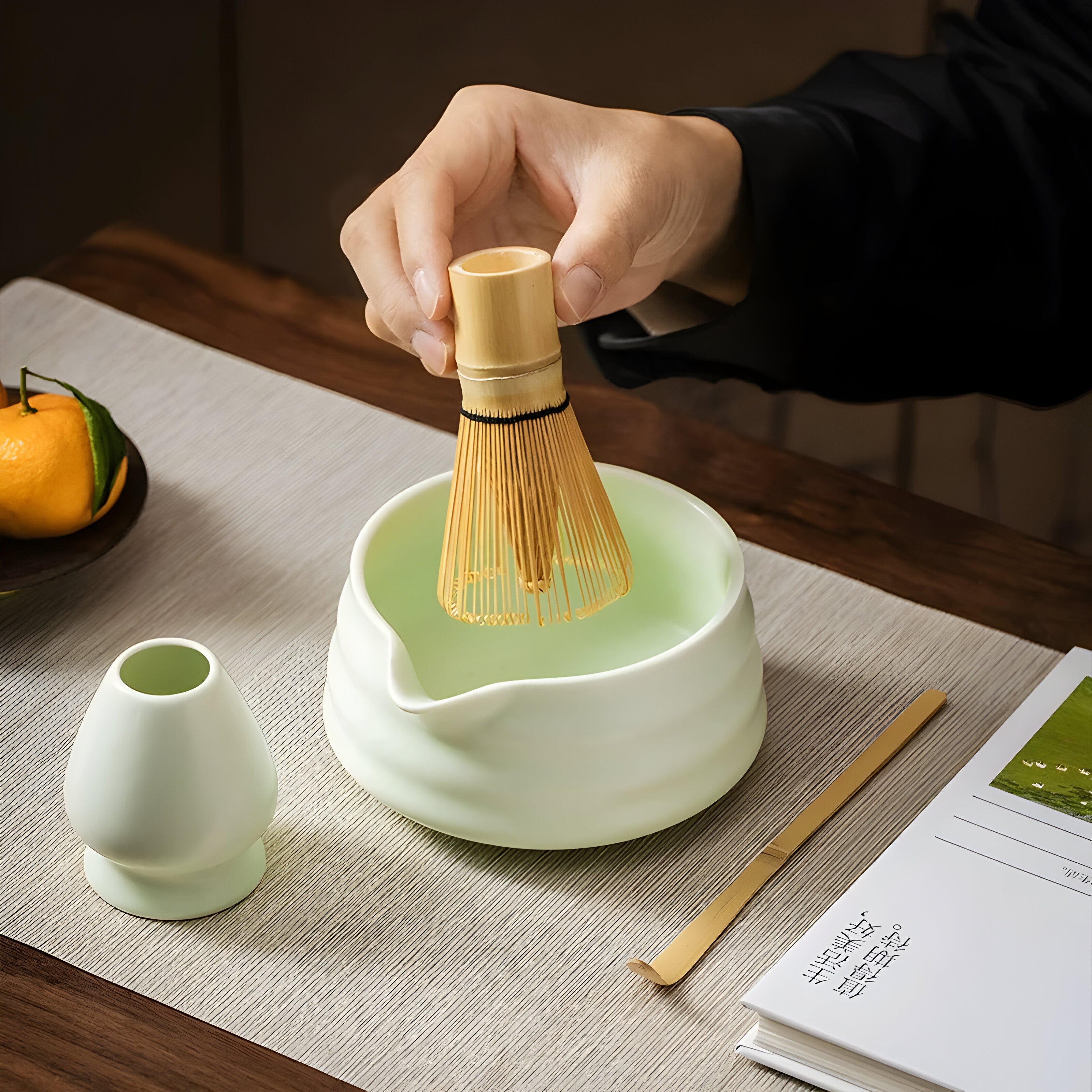 Keramisk Matcha Sæt – Traditionelt Japansk Tesæt til Mindful Nydelse og Autentisk Te-Ceremoni 3