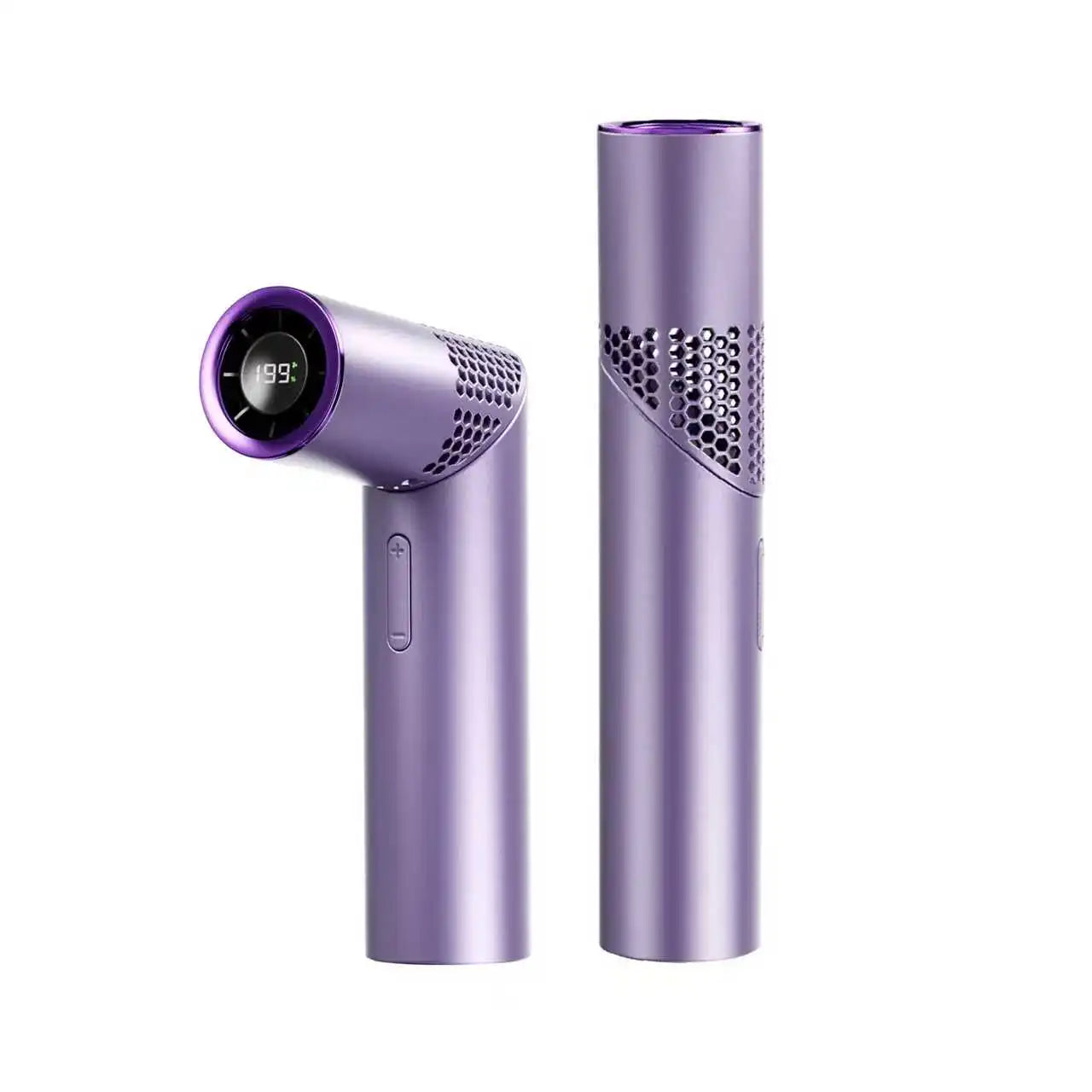 Kompakt foldbar håndventilator i blå – USB-opladelig mini turbo ventilator til hjemmet og på farten 4