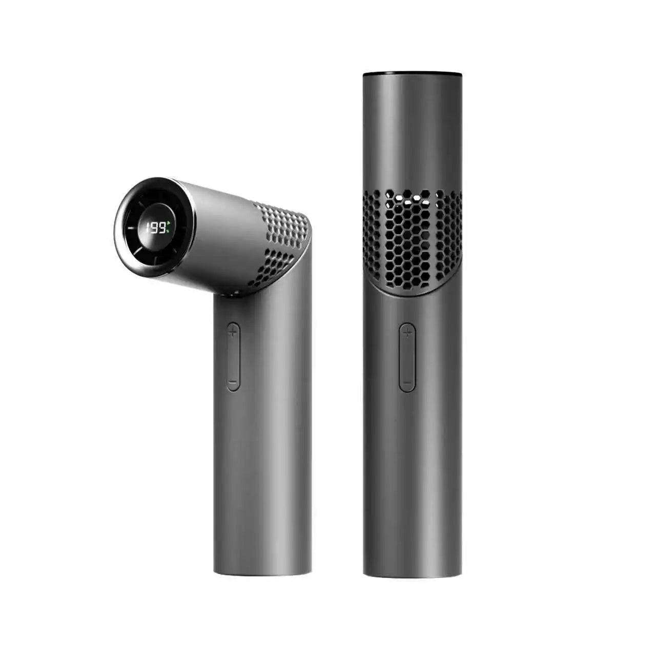 Kompakt foldbar håndventilator i blå – USB-opladelig mini turbo ventilator til hjemmet og på farten 7