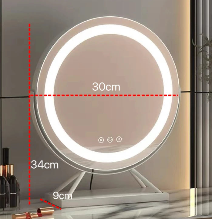 LED Makeup Spejl Med Lys – Justerbar Belysning og 15x Forstørrelse til Præcis Makeup Applikation 12