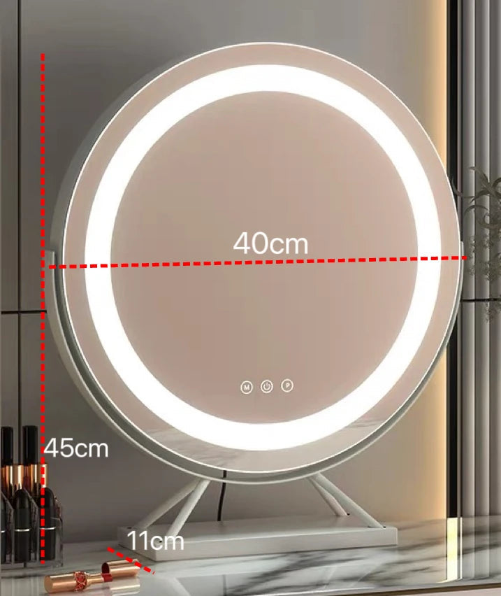 LED Makeup Spejl Med Lys – Justerbar Belysning og 15x Forstørrelse til Præcis Makeup Applikation 14