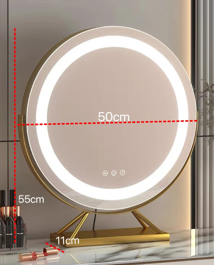 LED Makeup Spejl Med Lys – Justerbar Belysning og 15x Forstørrelse til Præcis Makeup Applikation 8