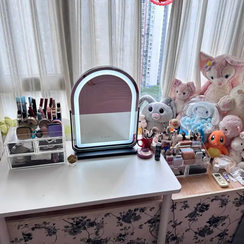 LED Makeup Spejl Med Lys – Justerbart, Dæmpbart Lys til Perfekt Makeup i Fuld Længde, Inkl. 10X Forstørrelsesspejl 2