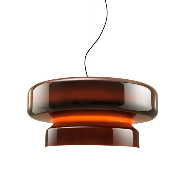 Mundblæst glas pendellampe – elegant hængelampe til stuen med unikt design