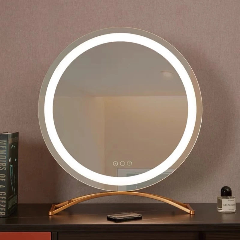 Makeupspejl med Lys – Justerbar Belysning og 360° Rotation til Perfekt Makeupoplevelse 1