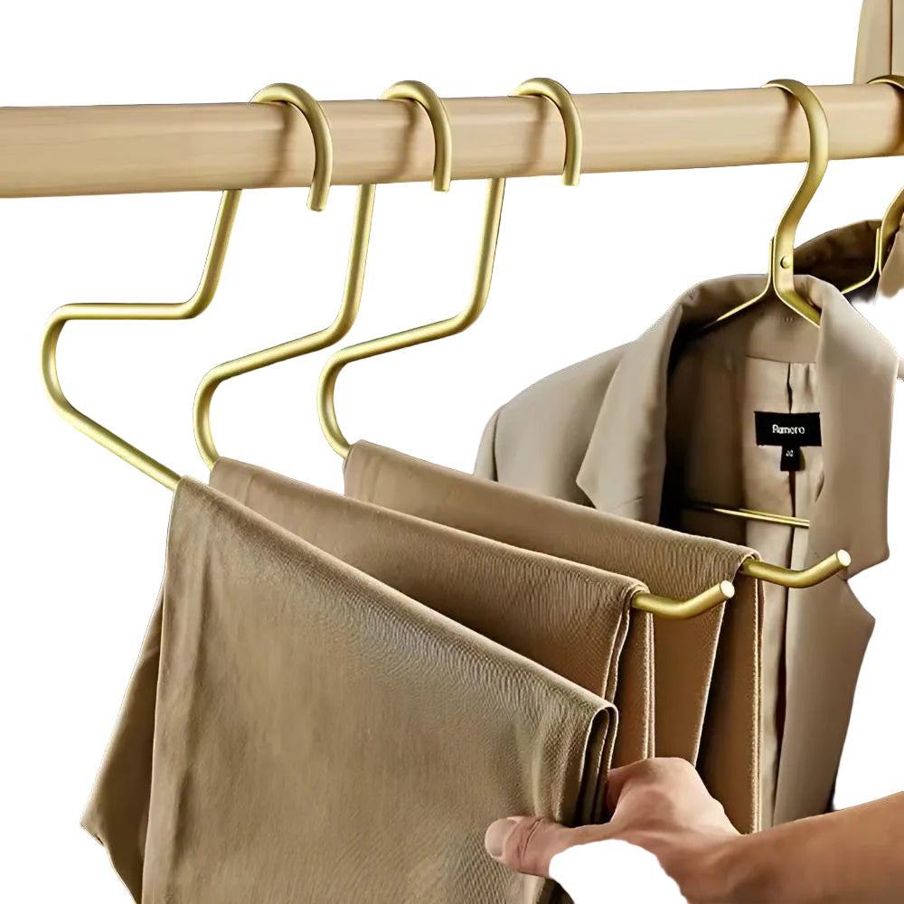 Metal Bøjler – Holdbare og Pladsbesparende Tøjorganiseringsløsninger til Garderobe, Anti-Slip Design, 5 Stk. 0