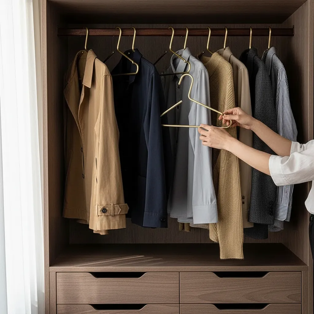 Metal Tøjbøjler – Elegant Opbevaring i Aluminium til Organisering af Dit Tøj | Stilfuldt Design og Robust Konstruktion 2