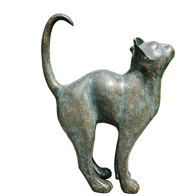 Miauw Aura Katteelskere Havestatuette – Vejrbestandig Polyresin Figur til Have og Terrasse dekorativ kattefigur 1