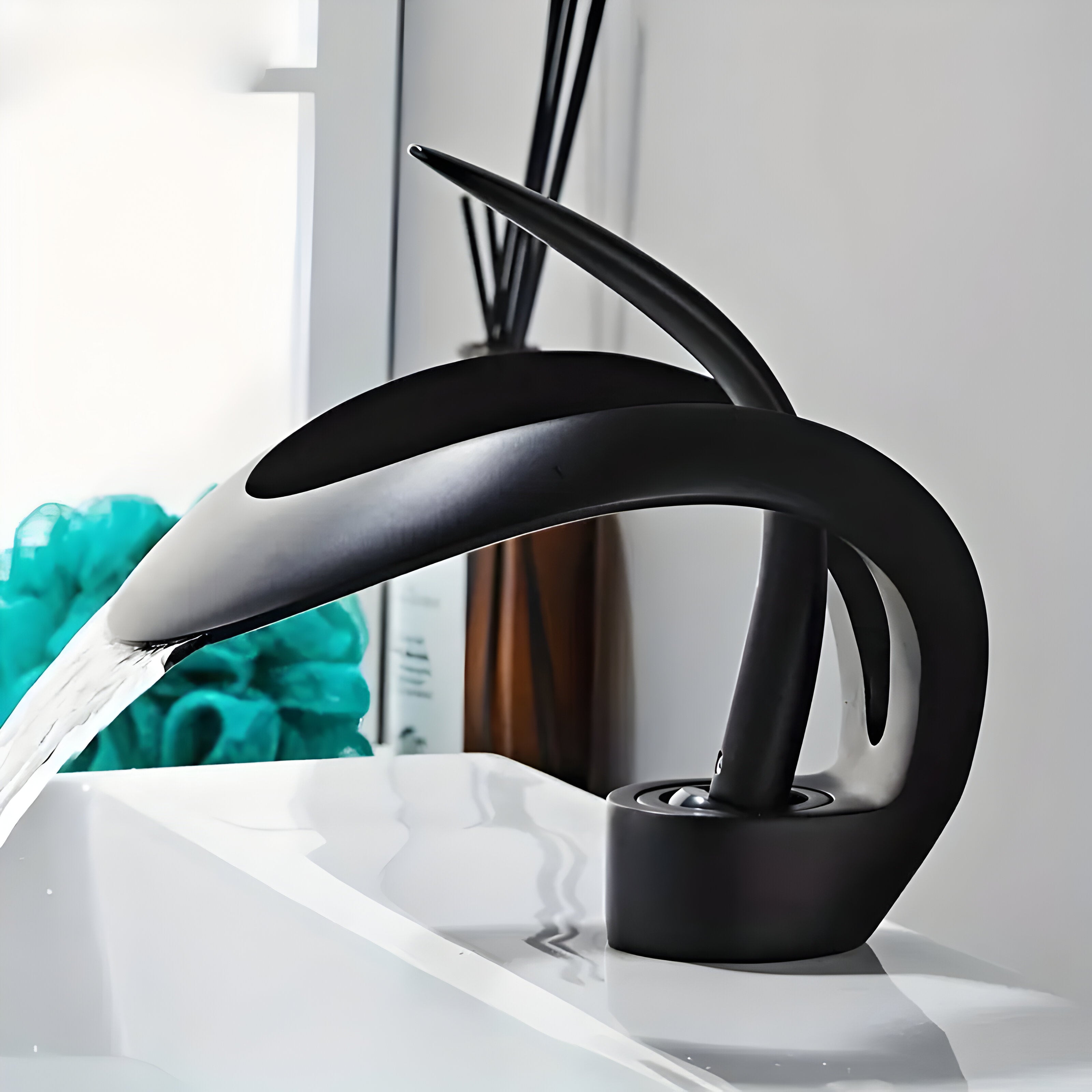 Minimalistisk Håndvaskarmatur i Messing – Elegant Armatur til Badeværelse med Effektiv Temperaturkontrol 8