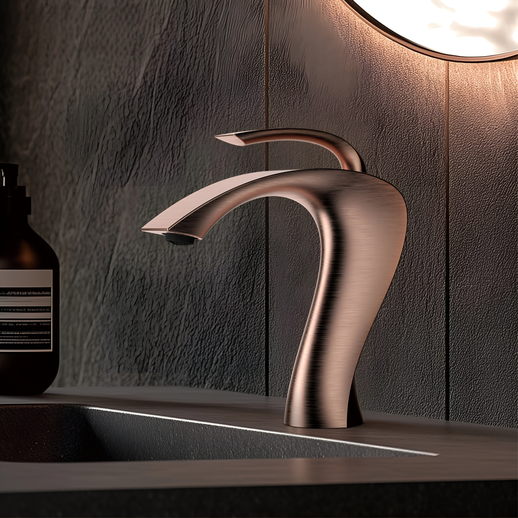 Moderne Håndvaskarmatur i Messing – Elegant Design med Keramisk Patron til Præcis Vandstyring 5