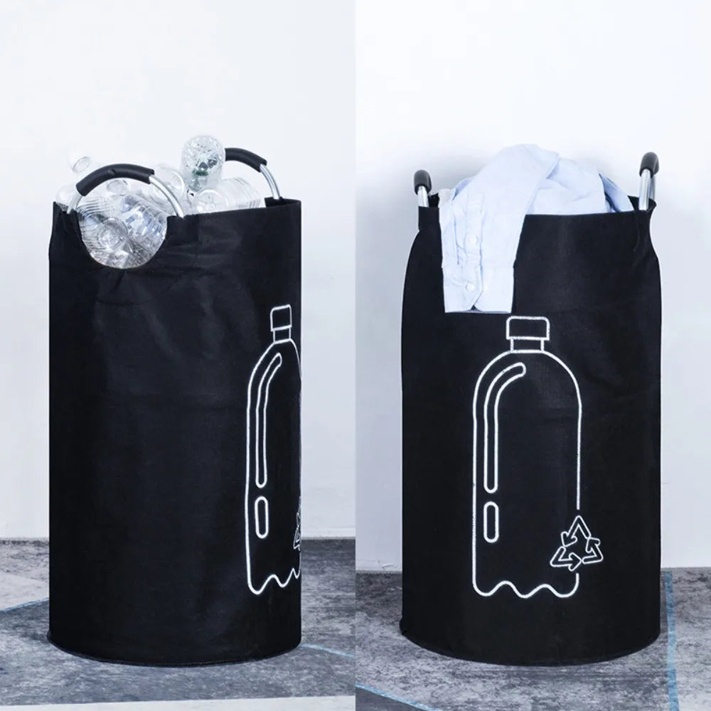 Opbevaringskurv til Tomme Flasker – Foldbar, Holdbart Stof med Aluminiumshåndtag, Ideel til Genbrug og Hjemmeopbevaring 3