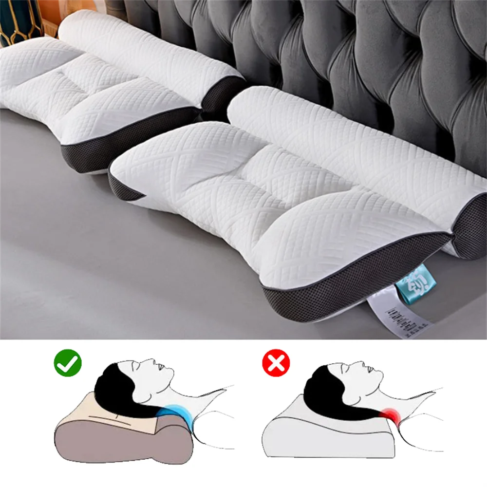 Ortopædisk Konturpude i Memory Foam – Optimal Støtte til Nakke og Hoved for Sund Søvn og Lindring af Nakkesmerter 5
