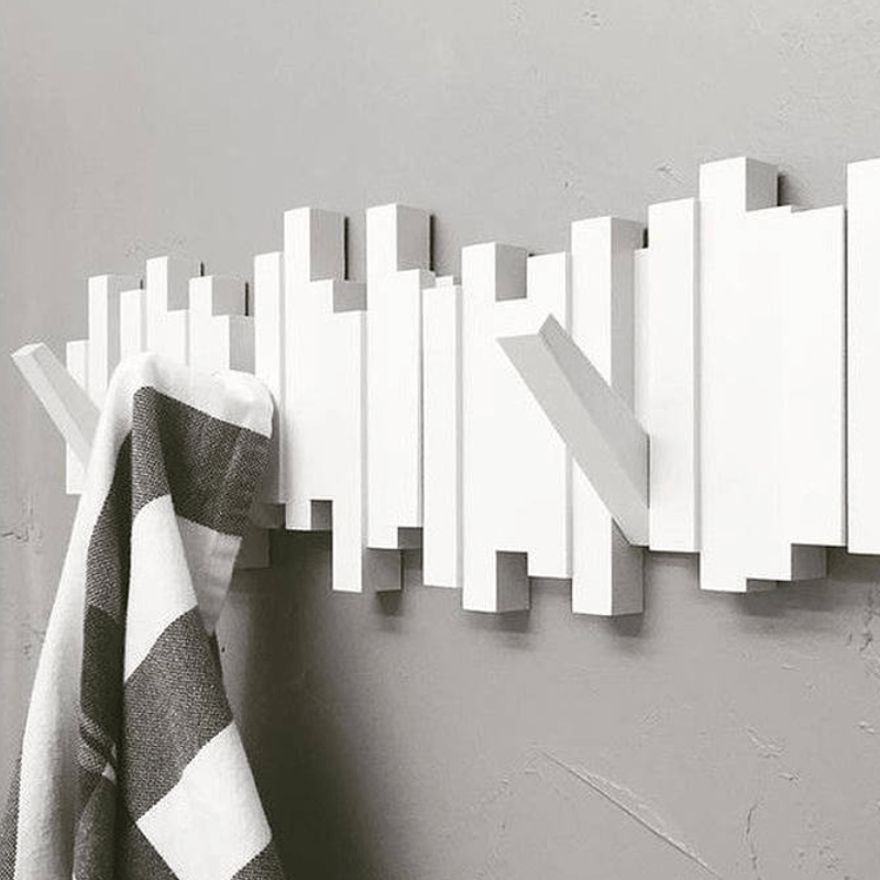 Plast Vægknagerække – Elegant, Pladsbesparende Løsning til Entréen | Minimalistisk Design og Nem Montering 2