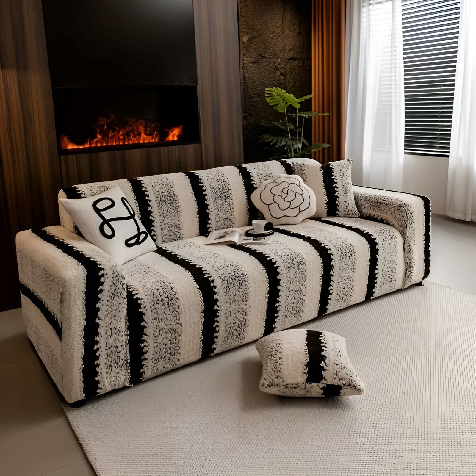 Plys Sofabetræk – Blødt Polyester Design til Komfort og Beskyttelse af Sofa | Ideel til Familier med Børn og Kæledyr 0