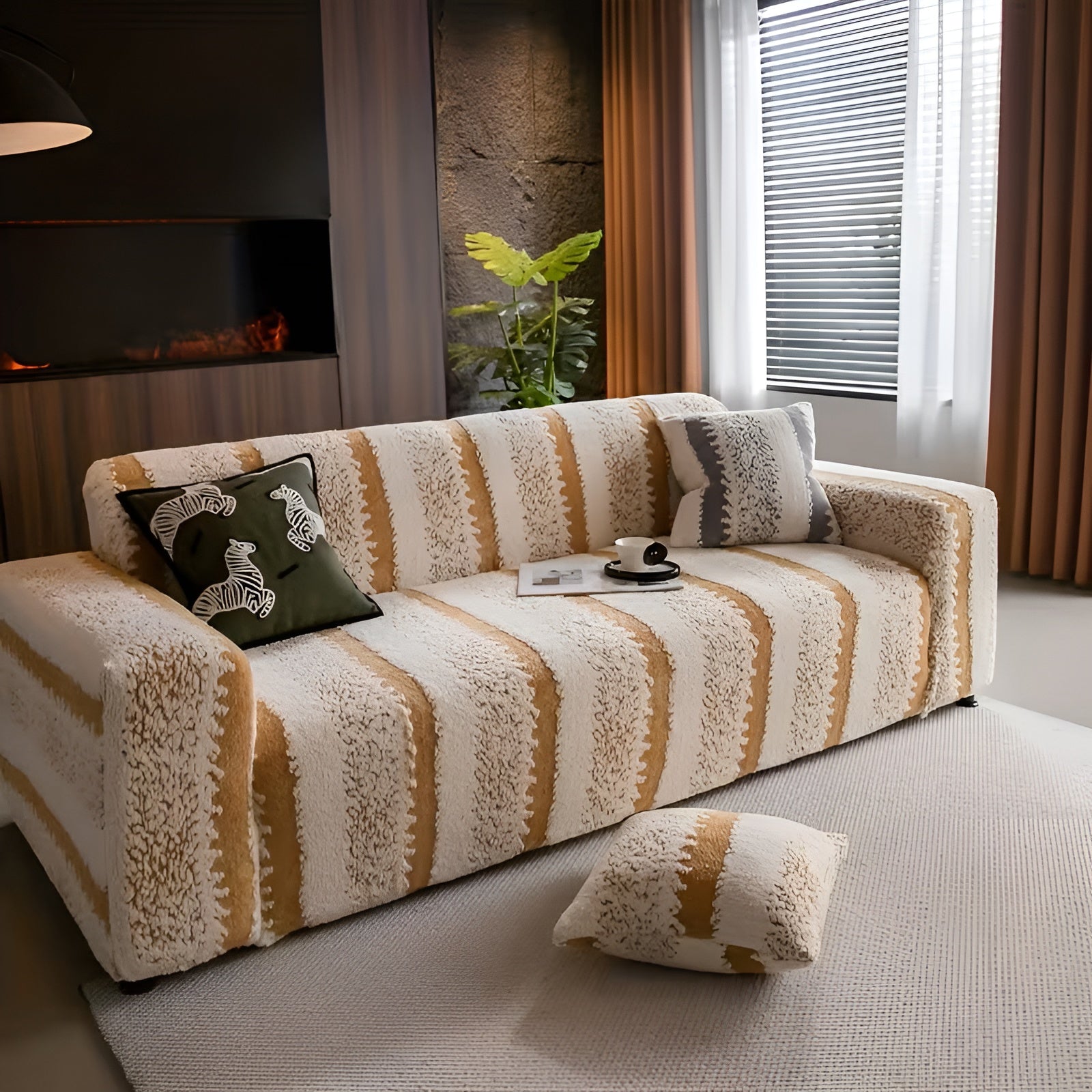 Plys Sofabetræk – Blødt Polyester Design til Komfort og Beskyttelse af Sofa | Ideel til Familier med Børn og Kæledyr 4