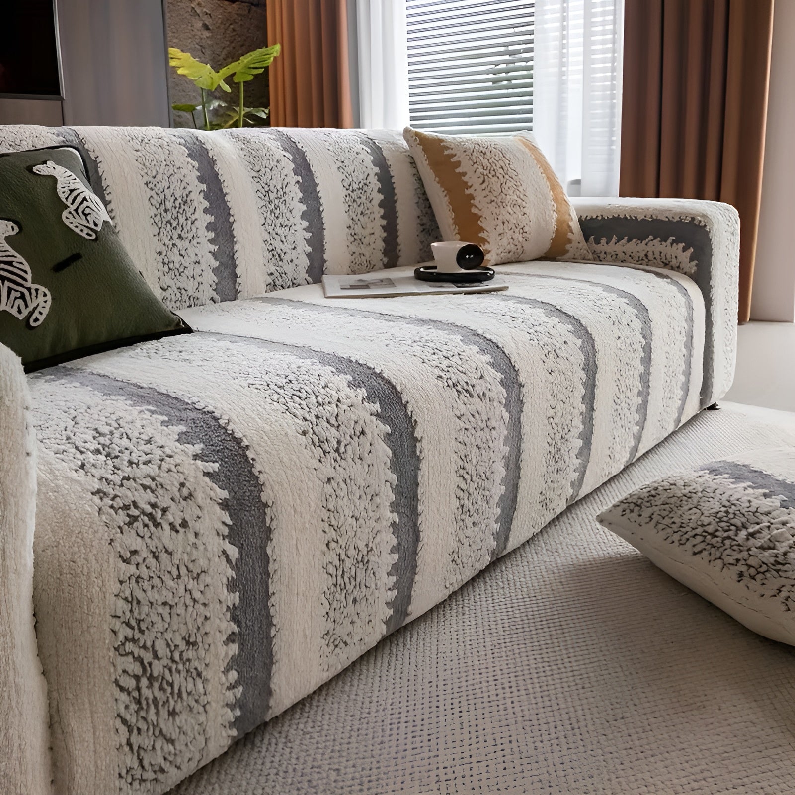 Plys Sofabetræk – Blødt Polyester Design til Komfort og Beskyttelse af Sofa | Ideel til Familier med Børn og Kæledyr 6