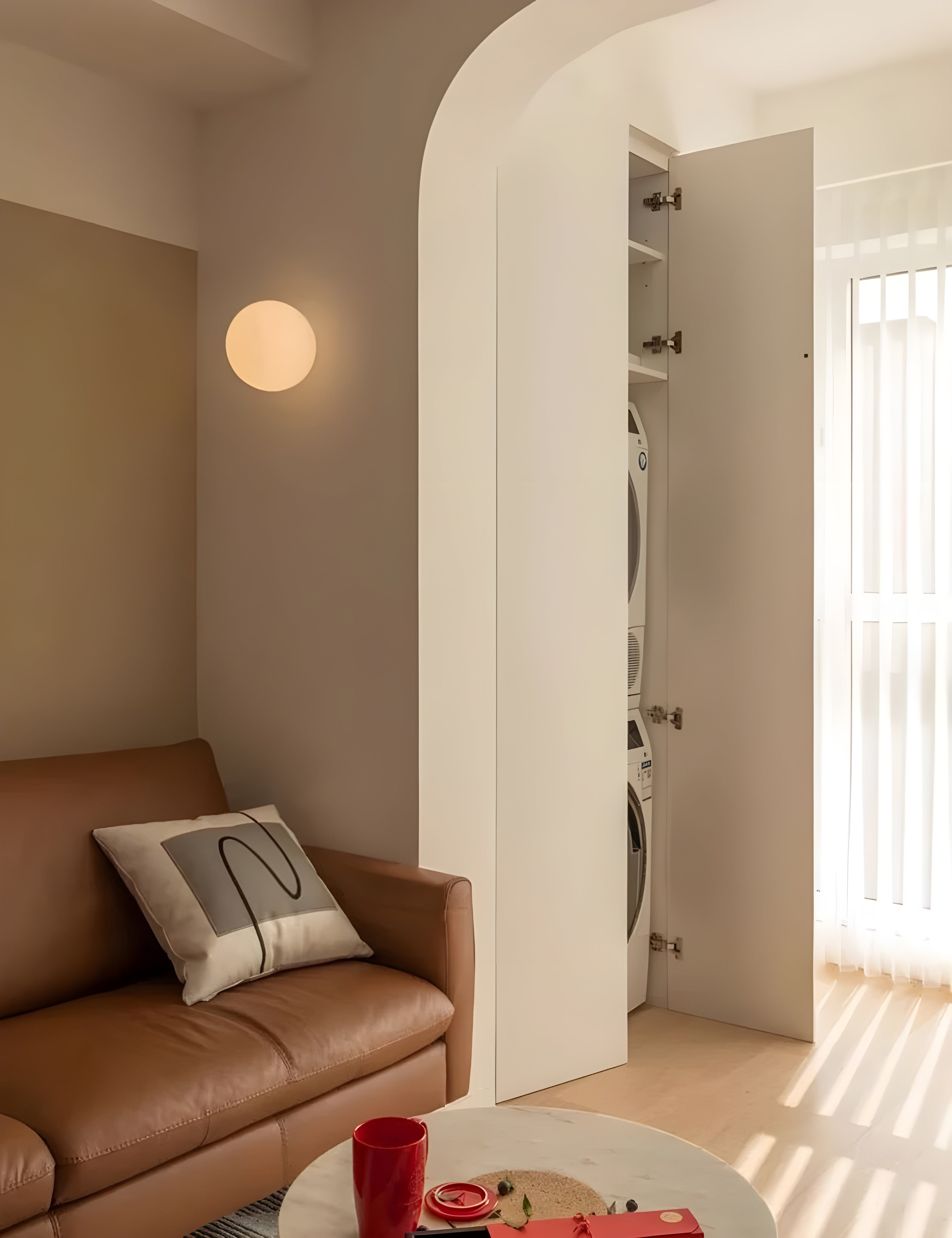 Runde Væglampe Moderne – Elegant Design Til Stue, Skaber Hyggelig Atmosfære Væglampe 6