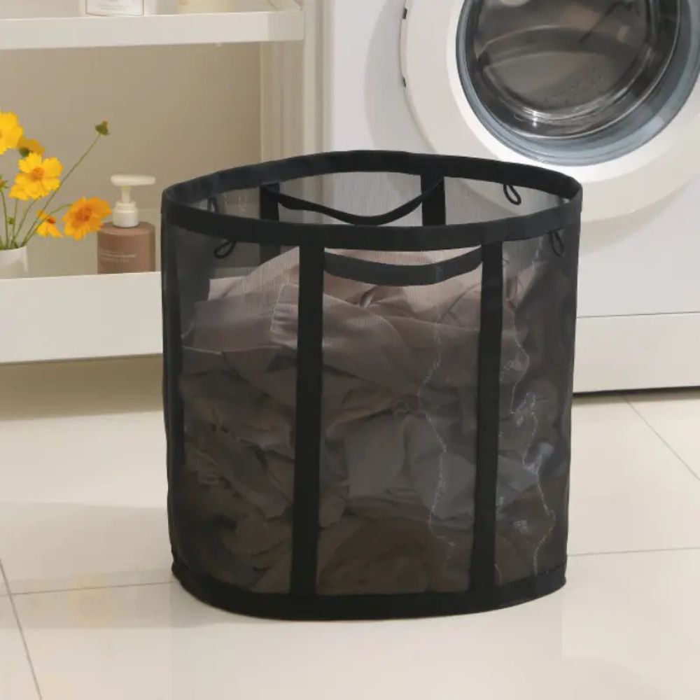 Sammenfoldelig Vasketøjskurv i Nylon – Åndbar og Pladsbesparende til Tøjopbevaring i Hjemmet 2