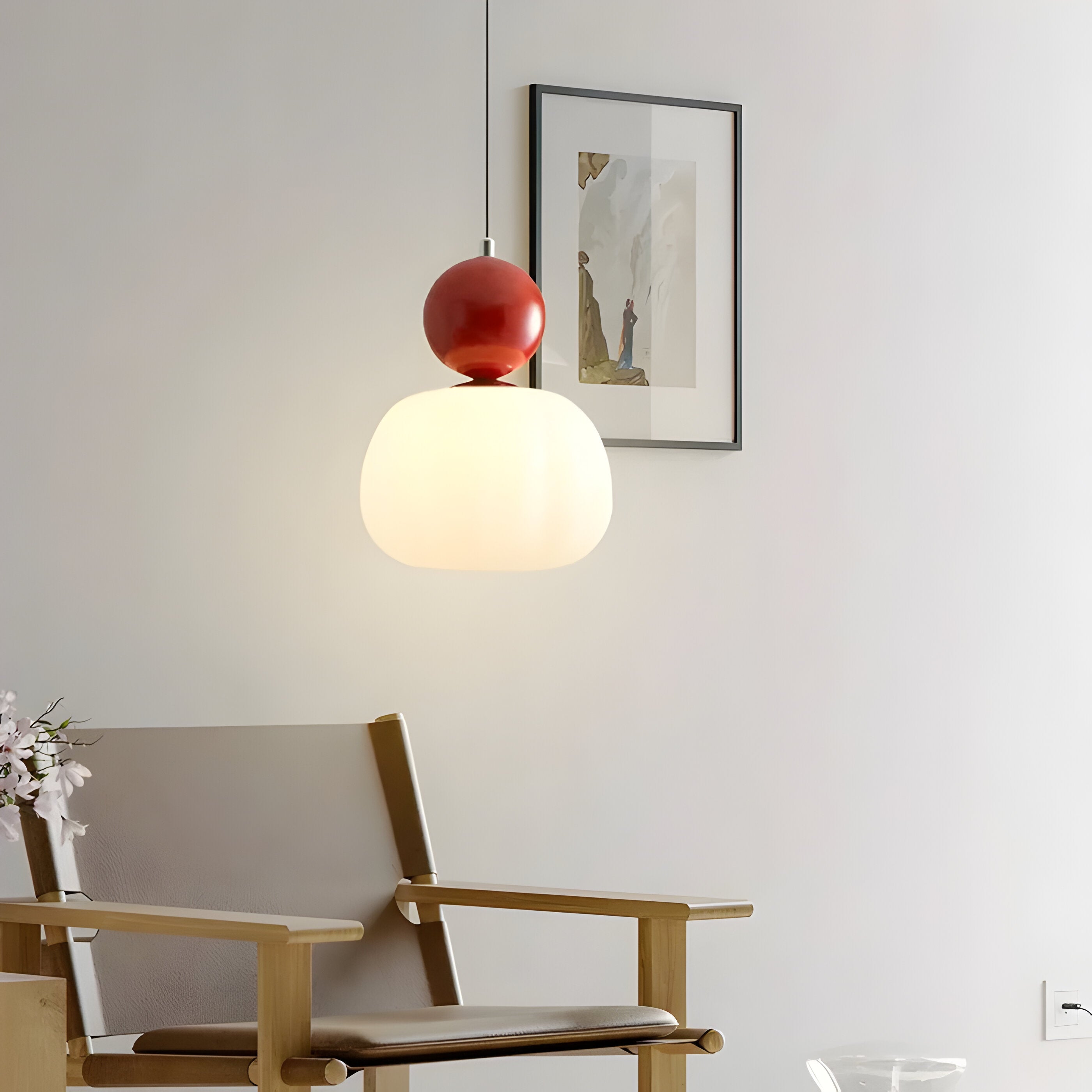 Solar-Powered Elegance: Mjørik Nordic Cream Pendant Lamp** **Meta Title:** Eco-Friendly Solar Pendant Lamp for Outdoor Spaces