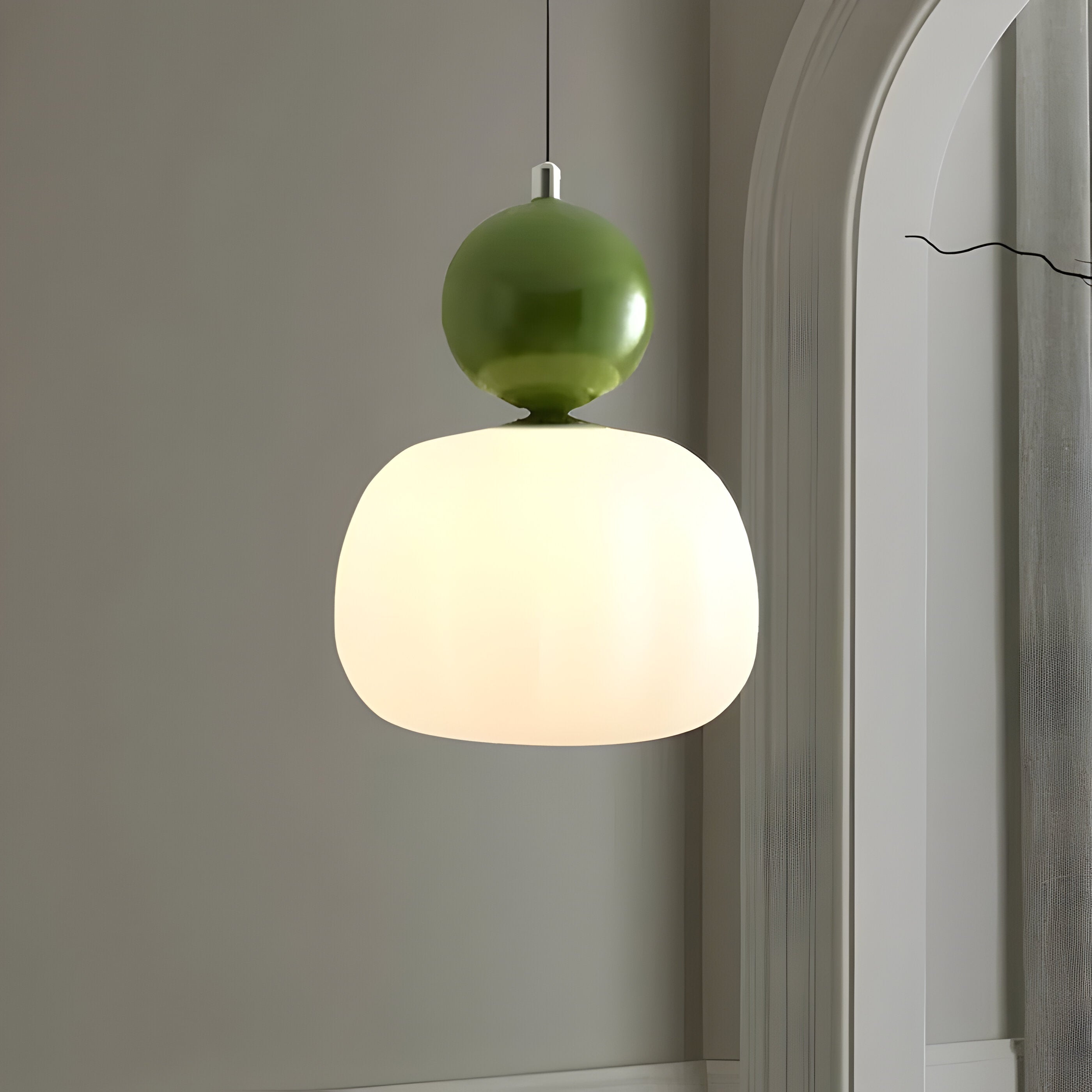 Solar-Powered Elegance: Mjørik Nordic Cream Pendant Lamp** **Meta Title:** Eco-Friendly Solar Pendant Lamp for Outdoor Spaces