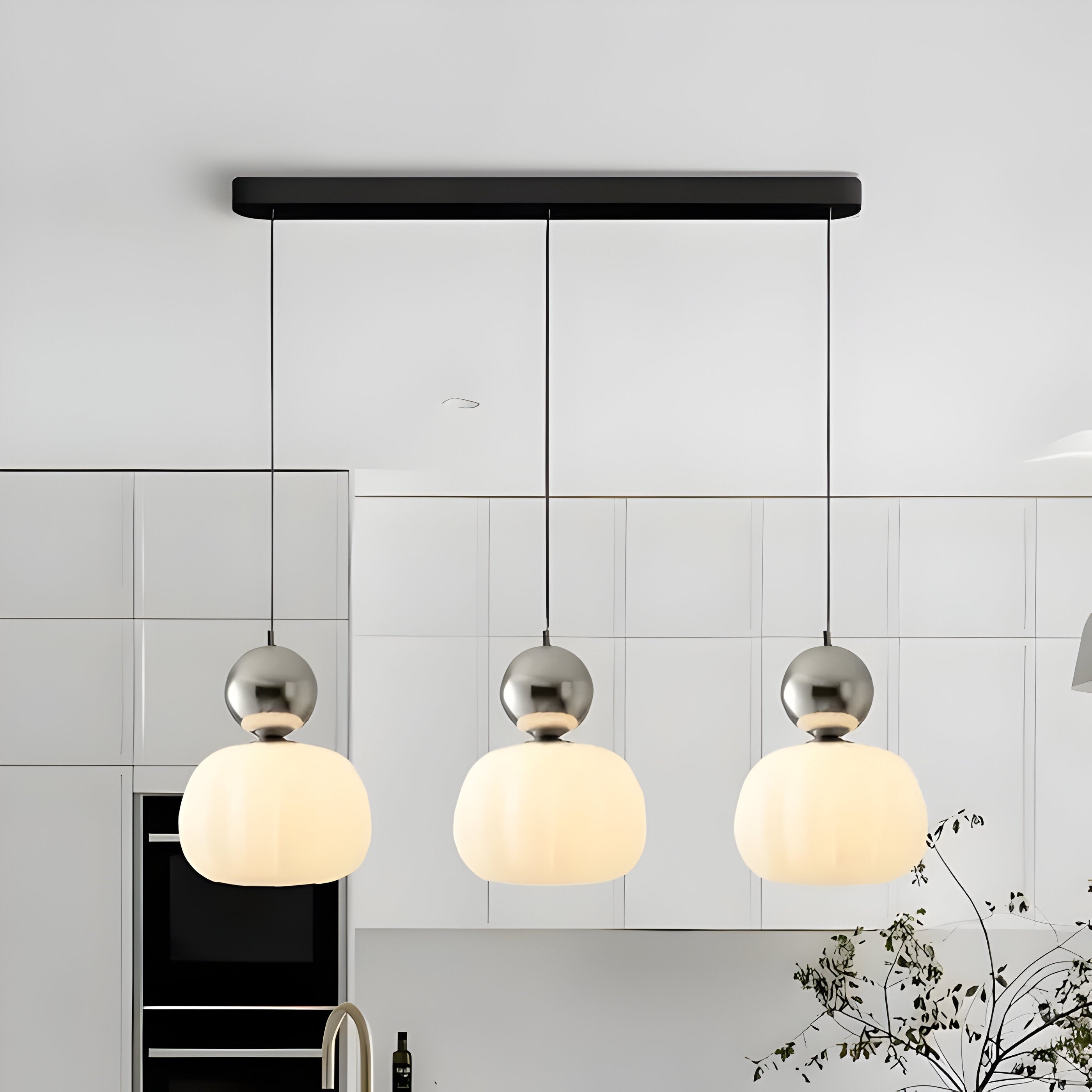 Solar-Powered Elegance: Mjørik Nordic Cream Pendant Lamp** **Meta Title:** Eco-Friendly Solar Pendant Lamp for Outdoor Spaces